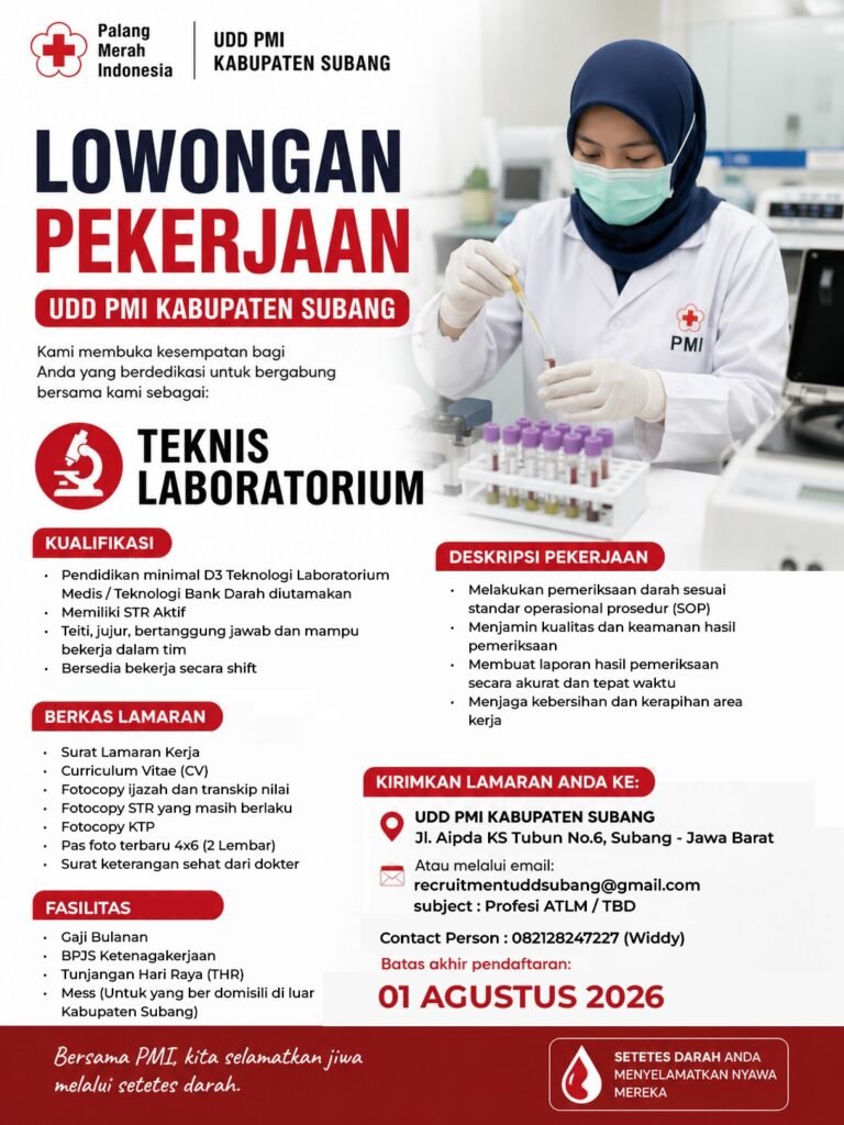 lowker udd pmi kabupaten subang